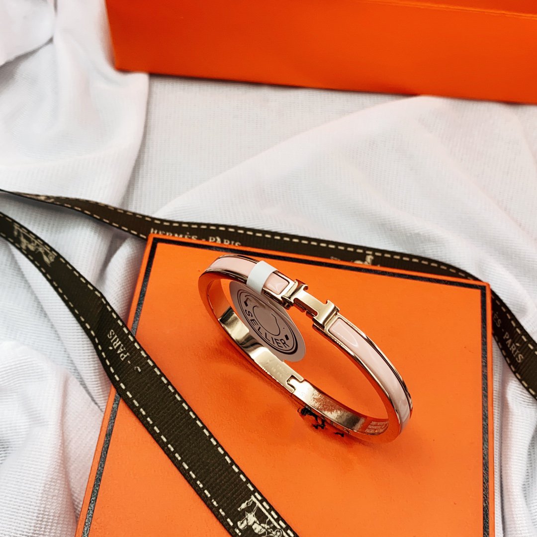 GlowCLASSIC HM CLIC  PINK 8MM ENAMEL BRACELET