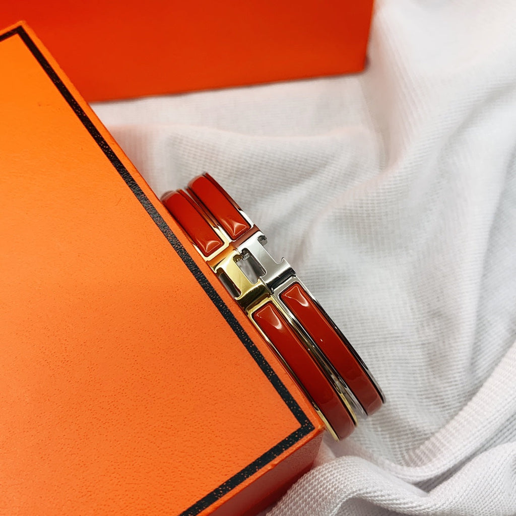 GlowCLASSIC HM CLIC RED 8MM ENAMEL BRACELET