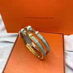 GlowCLASSIC HM CLIC GREEN 8MM ENAMEL BRACELET