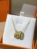 GlowHM CLIC YELLOW ENAMEL GOLD NECKLACE