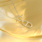 GlowHM CHAINE D'ANCRE PENDANT NECKLACE STERLING SILVER