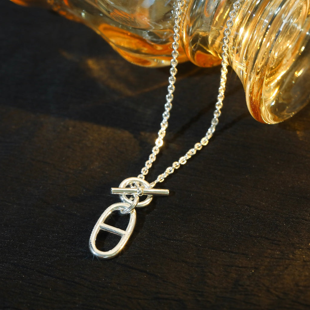 GlowHM CHAINE D'ANCRE PENDANT NECKLACE STERLING SILVER