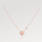 GlowSTAR PINK MOP 1 DIAMOND PINK GOLD NECKLACE