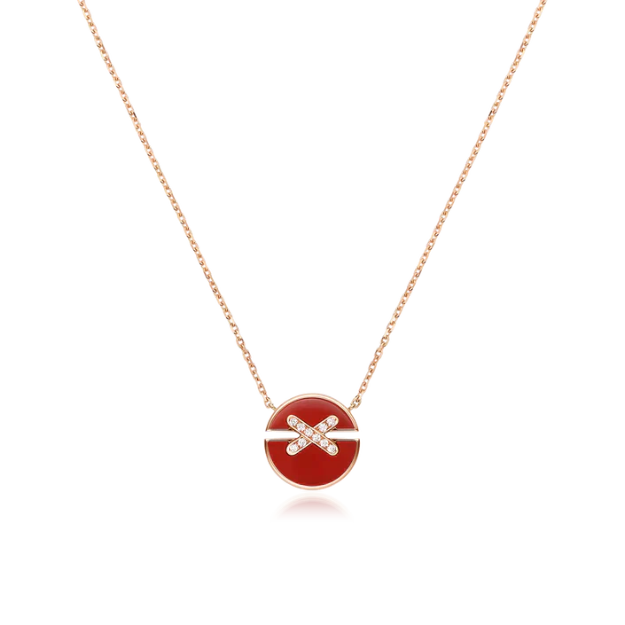 GlowJEUX DE ROSE GOLD DIAMOND NECKLACE