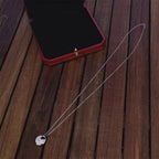 GlowAMULETTE SILVER FULL DIAMOND NECKLACE