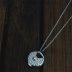 GlowAMULETTE SILVER FULL DIAMOND NECKLACE