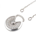 GlowAMULETTE SILVER FULL DIAMOND NECKLACE