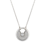 GlowAMULETTE SILVER FULL DIAMOND NECKLACE