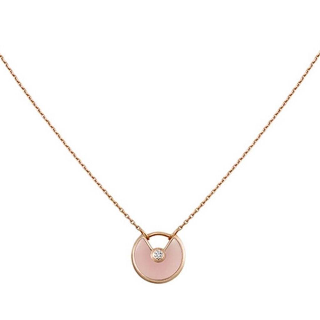 GlowAMULETTE ROSE GOLD PINK MOP NECKLACE