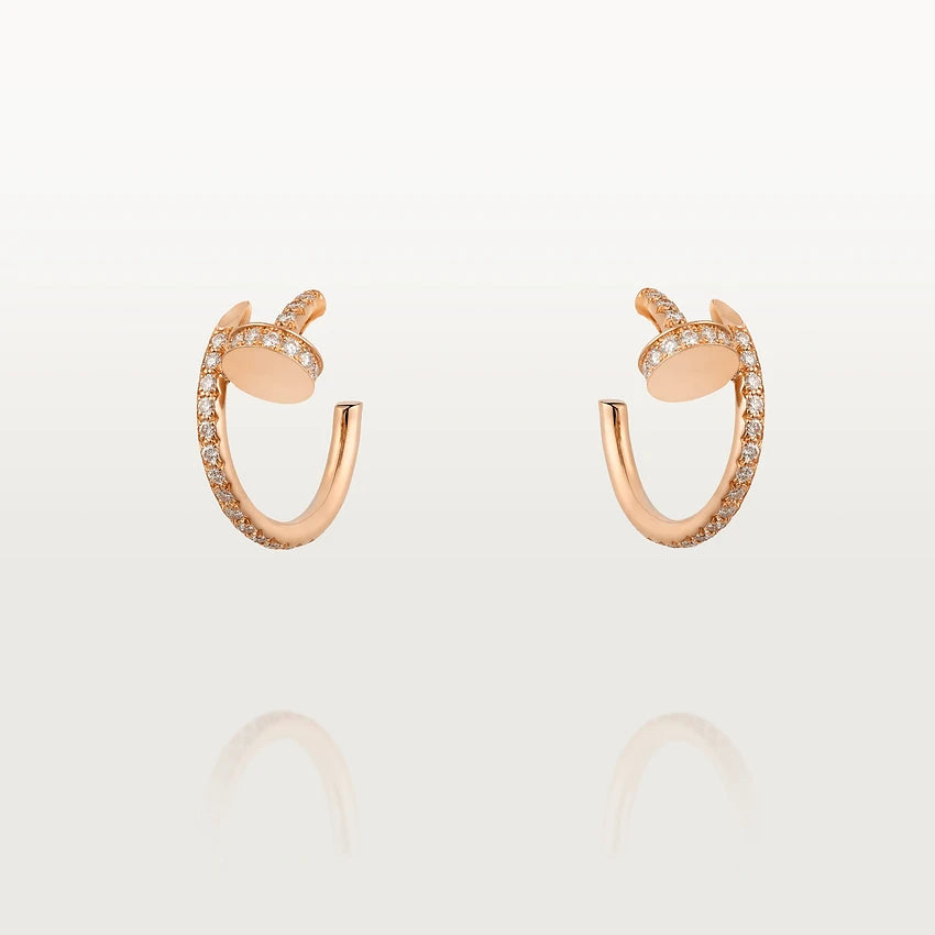 GlowJUSTE EARRINGS 12.75MM PINK GOLD DIAMOND