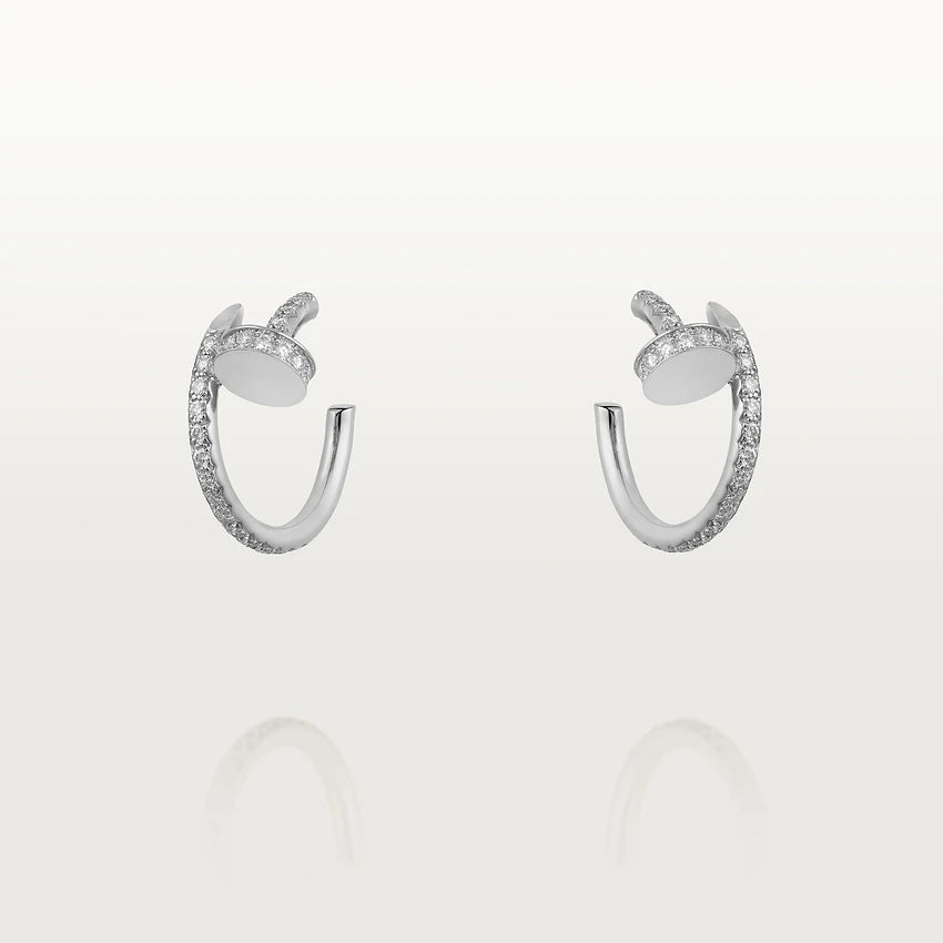 GlowJUSTE EARRINGS 12.75MM SILVER DIAMOND