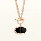GlowCHAINE VERSO BLACK CERAMIC NECKLACE