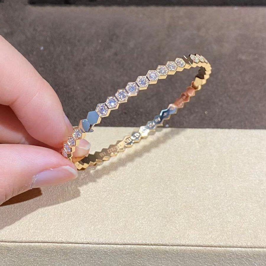 GlowBEE LOVE GOLD BRACELET FULL DIAMOND