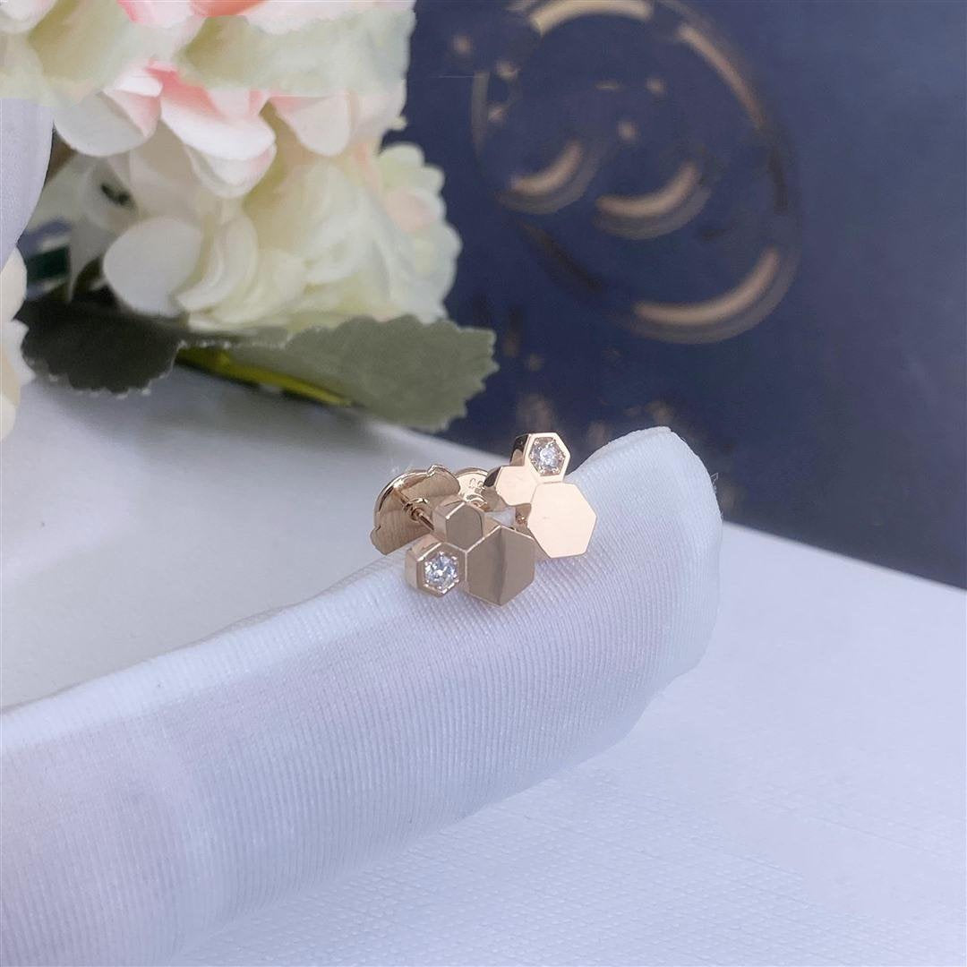 GlowBEE LOVE PINK GOLD DIAMOND EARRINGS