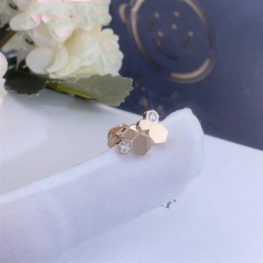 GlowBEE LOVE PINK GOLD DIAMOND EARRINGS