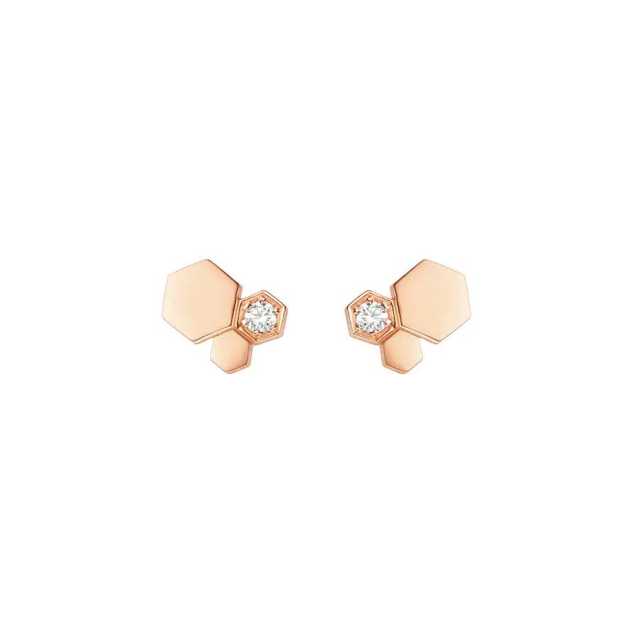 GlowBEE LOVE PINK GOLD DIAMOND EARRINGS