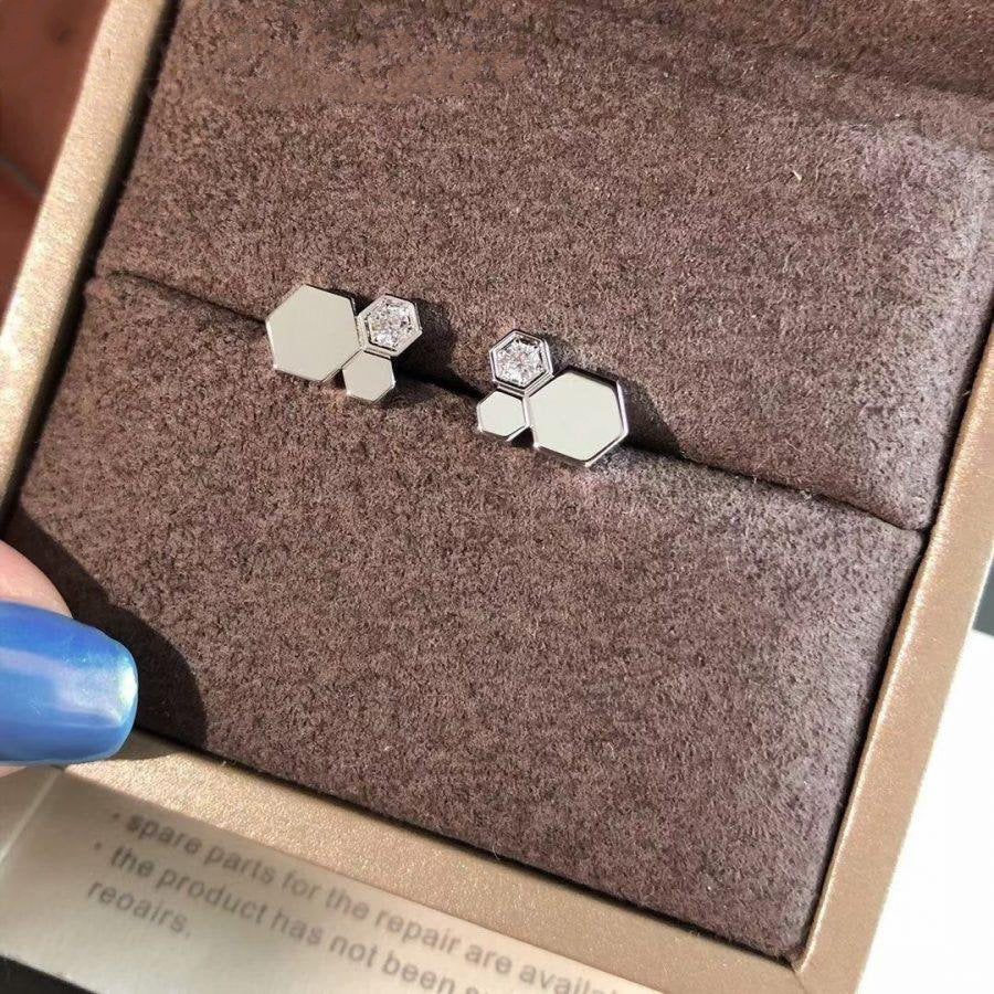 GlowBEE LOVE SILVER DIAMOND EARRINGS