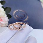 GlowBEE LOVE RING PINK GOLD 1 DIAMOND
