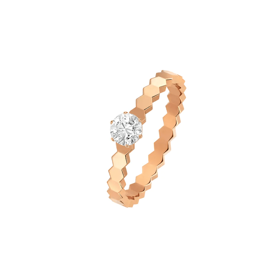 GlowBEE LOVE RING PINK GOLD 1 DIAMOND
