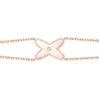 GlowJEUX BRACELET WHITE MOP PINK GOLD 1 DIAMOND