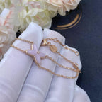 GlowJEUX BRACELET PINK MOP PINK GOLD 1 DIAMOND