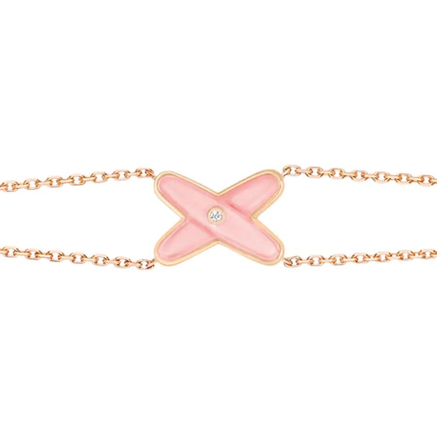 GlowJEUX BRACELET PINK MOP PINK GOLD 1 DIAMOND