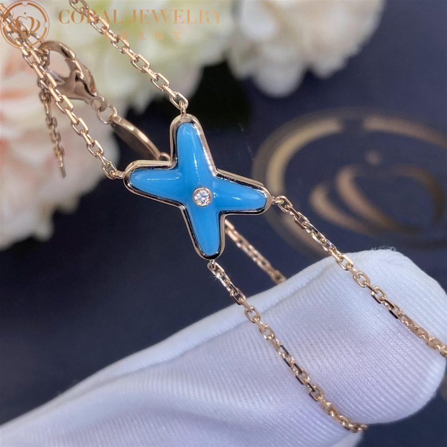 GlowJEUX BRACELET TURQUOISE PINK GOLD 1 DIAMOND