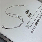 GlowJEUX BRACELET WHITE MOP SILVER 1 DIAMOND