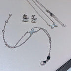 GlowJEUX BRACELET WHITE MOP SILVER 1 DIAMOND