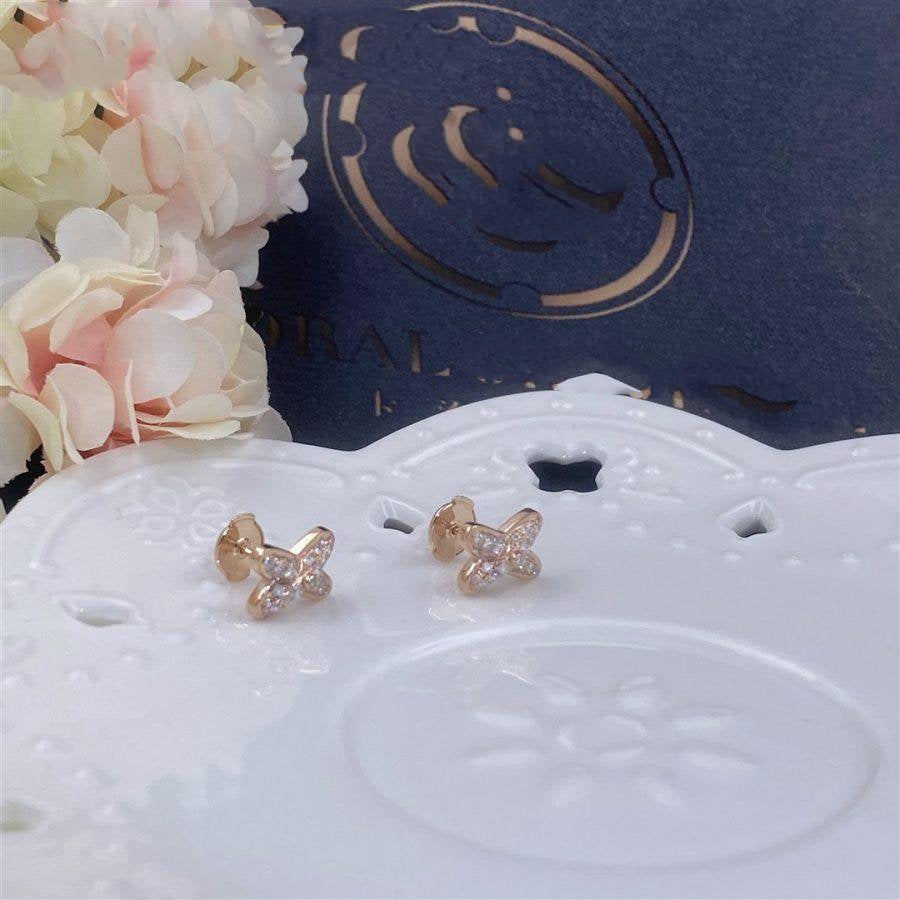 GlowJEUX DE PINK GOLD DIAMOND EARRINGS