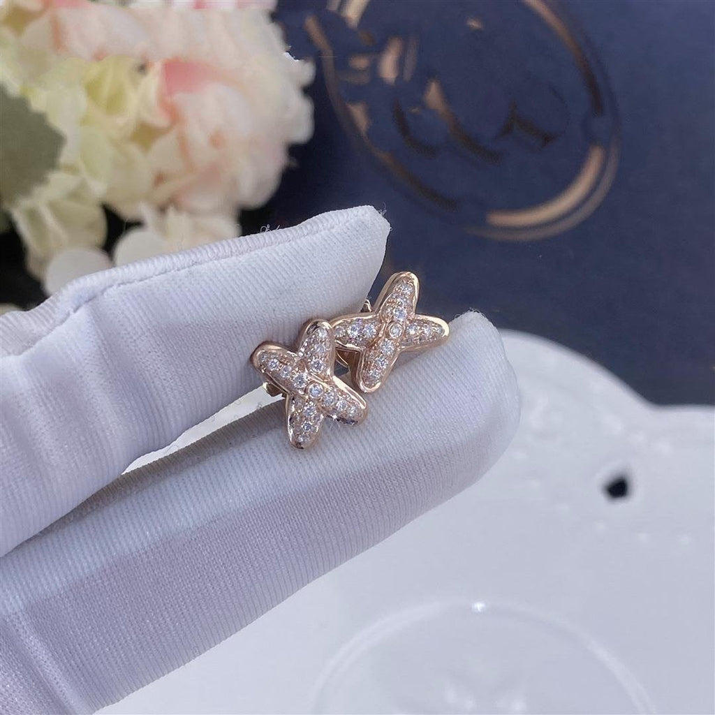 GlowJEUX DE PINK GOLD DIAMOND EARRINGS