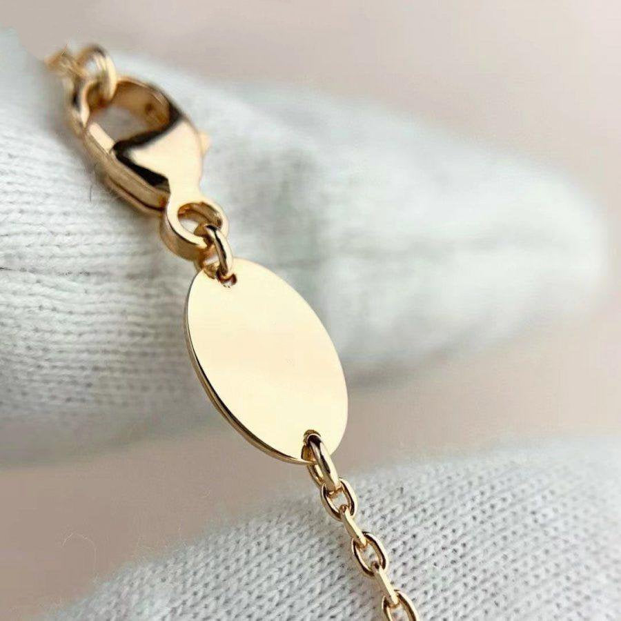 GlowJEUX DE BRACELET MALACHITE PINK GOLD DIAMONDS