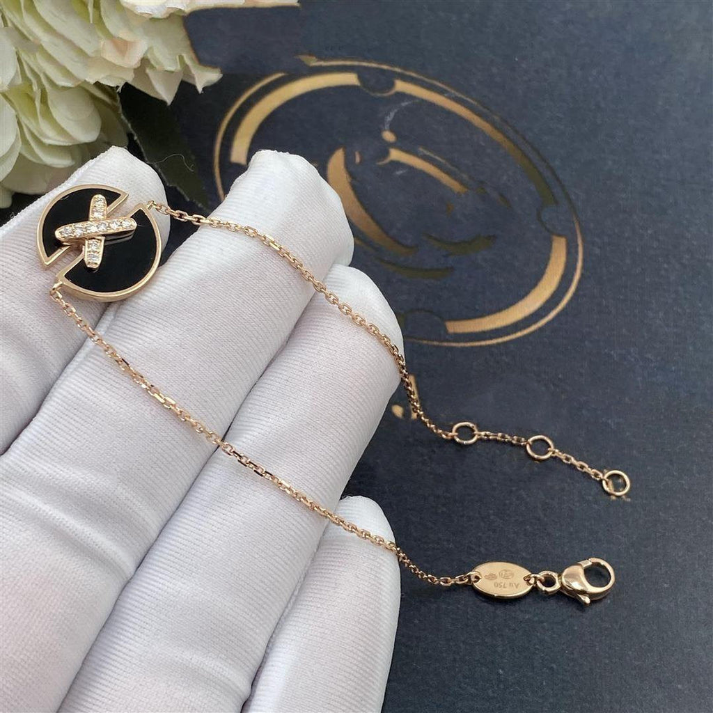 GlowJEUX DE BRACELET ONYX PINK GOLD DIAMOND