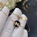 GlowJEUX DE BRACELET ONYX PINK GOLD DIAMOND