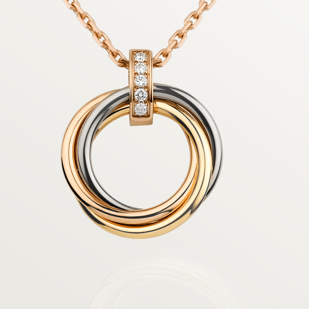 GlowTRINITY NECKLACE GOLD  DIAMONDS
