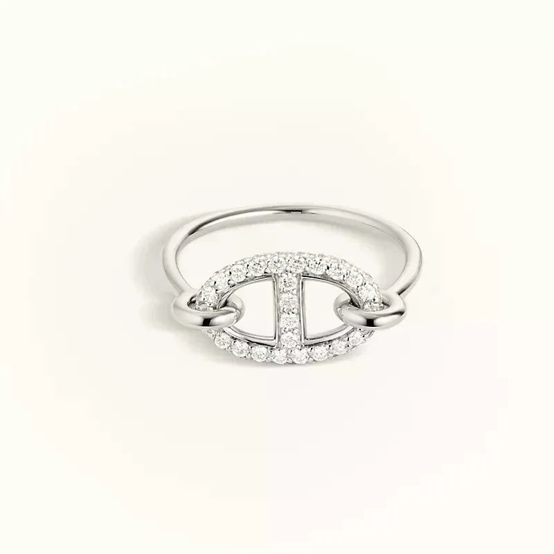 GlowRONDE SMALL SILVER DIAMOND RING