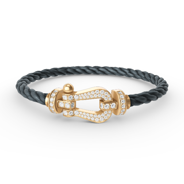 GlowFORCE LARGE HORSESHOE FULL DIAMOND BRACELET GOLD