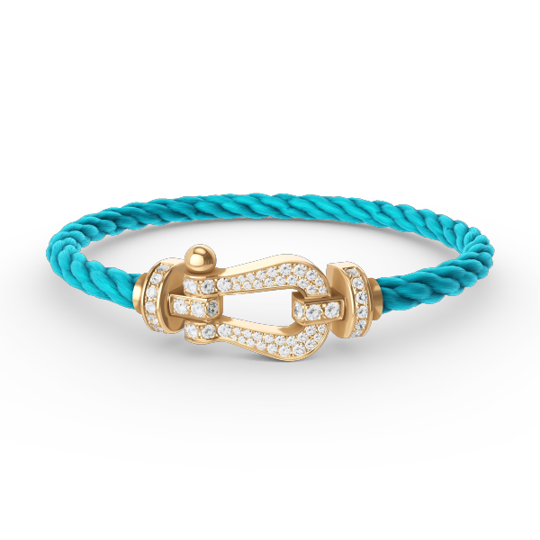 GlowFORCE LARGE HORSESHOE FULL DIAMOND BRACELET GOLD