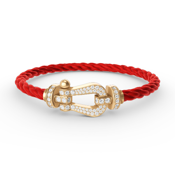 GlowFORCE LARGE HORSESHOE FULL DIAMOND BRACELET GOLD