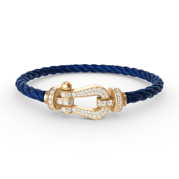 GlowFORCE LARGE HORSESHOE FULL DIAMOND BRACELET GOLD