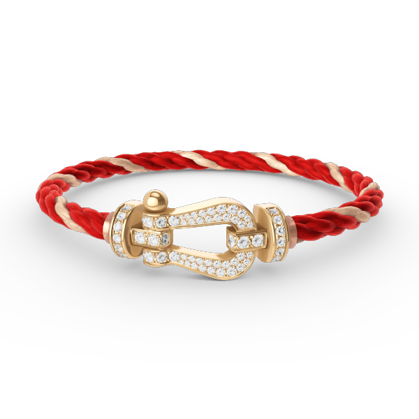 GlowFORCE LARGE HORSESHOE FULL DIAMOND BRACELET GOLD