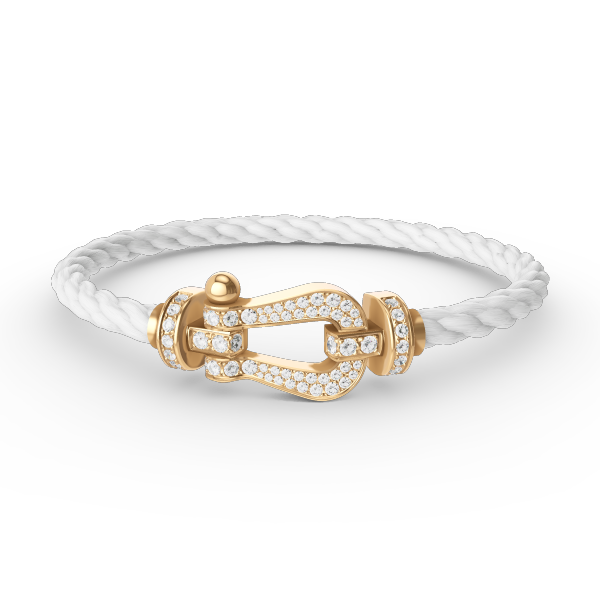 GlowFORCE LARGE HORSESHOE FULL DIAMOND BRACELET GOLD