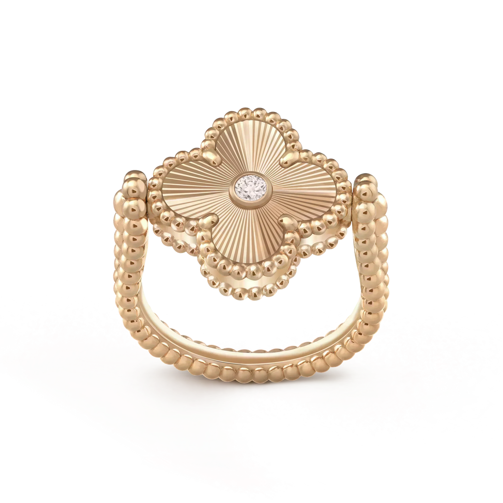 GlowCLOVER RIVERSIBLE ROSE GOLD RING