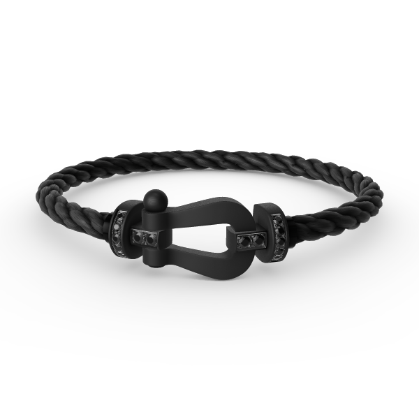 GlowFORCE LARGE SERIES HORSESHOE BLACK SAMURAI BRACELET