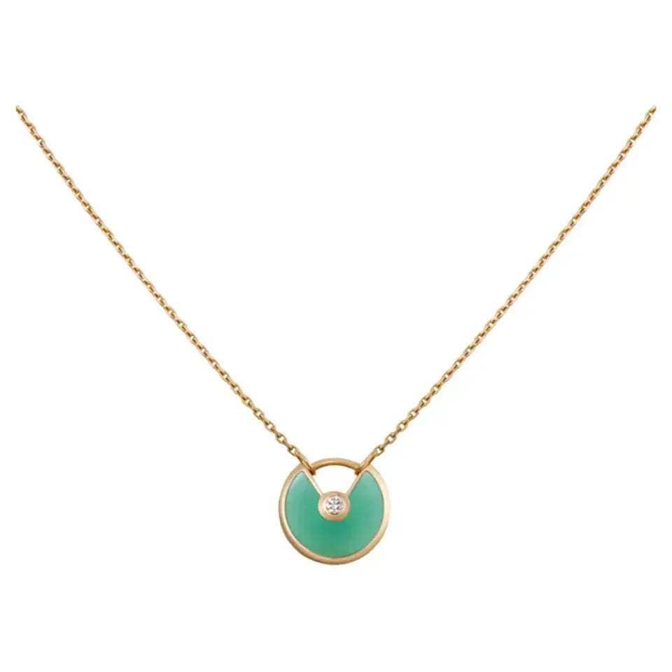 GlowAMULETTE GOLD MALACHITE NECKLACE