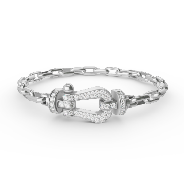GlowFORCE LARGE HORSESHOE CLASP  METAL BRACELET