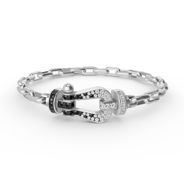 GlowFORCE LARGE HORSESHOE CLASP  METAL BRACELET