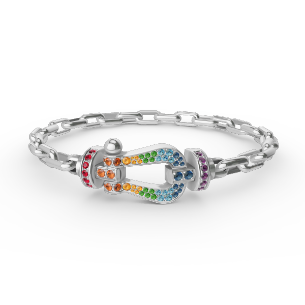 GlowFORCE LARGE HORSESHOE CLASP  METAL BRACELET