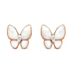 GlowBUTTERFLY MOP DIAMOND EARRINGS