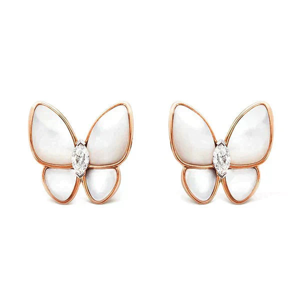 GlowBUTTERFLY MOP DIAMOND EARRINGS